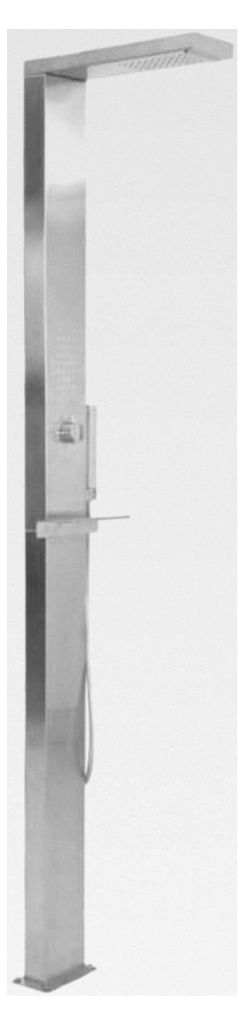 Gartendusche Duschsäule Pooldusche Außendusche Edelstahl Quadratisch