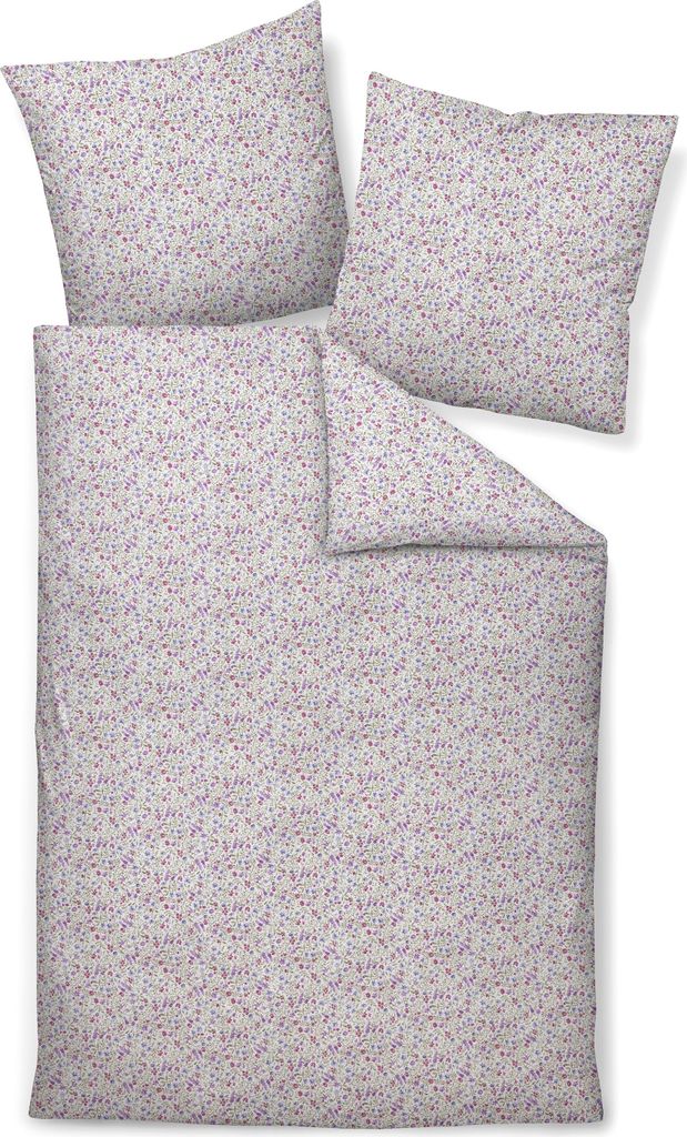 Janine Design Bettwäsche-Garnitur Mako-Soft-Seersucker 20154 TANGO Farbe lila beere Größe 155x200+80x80