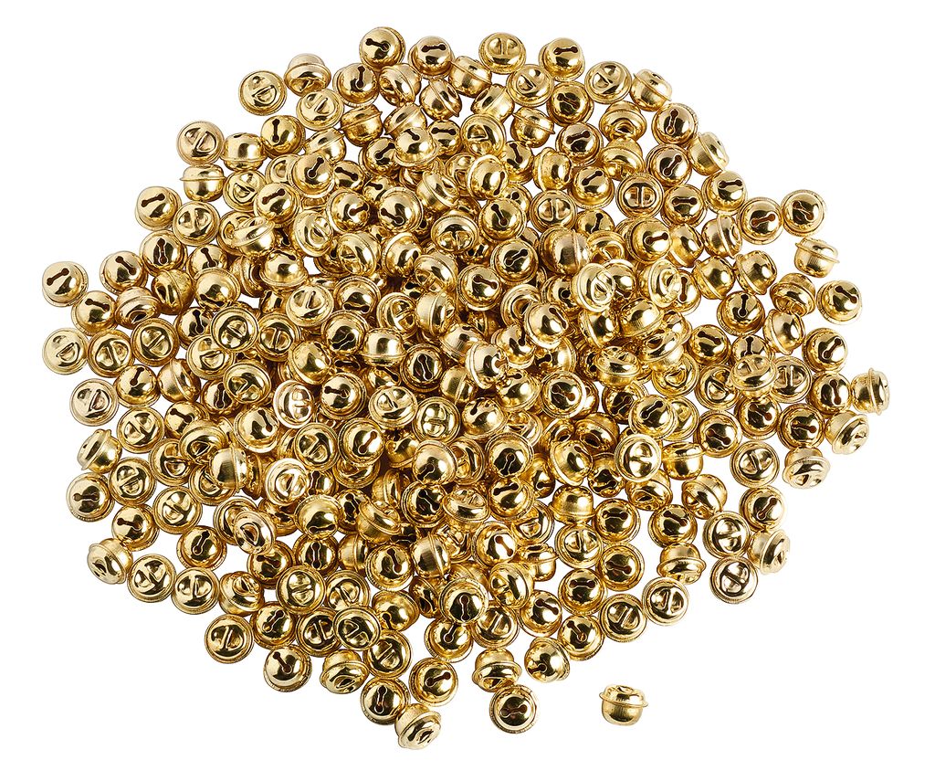 VBS XXL Schellen "Gold", 300 Stück, Ø 13 mm