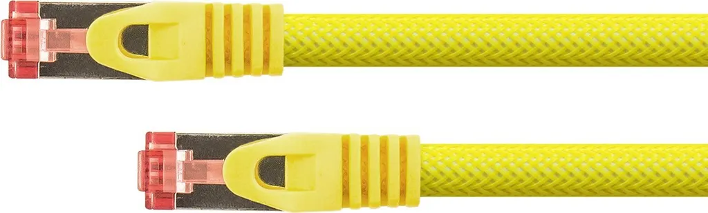 Cavo Patch Professionale Cat.6 S/FTP 5m Python Giallo Nylon