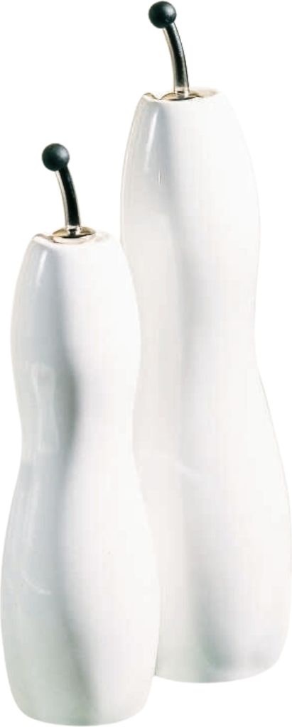 ASA Selection Grande Olivenölflasche, Essig- / Ölflasche, Geschwungen, Porzellan, Weiß, 0.75 L, 4751147