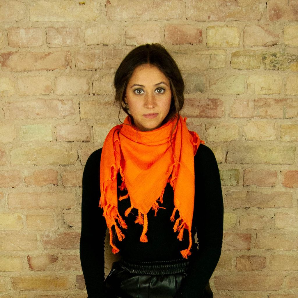 Palituch - orange - orange - Kufiya PLO Tuch Produktbild 6