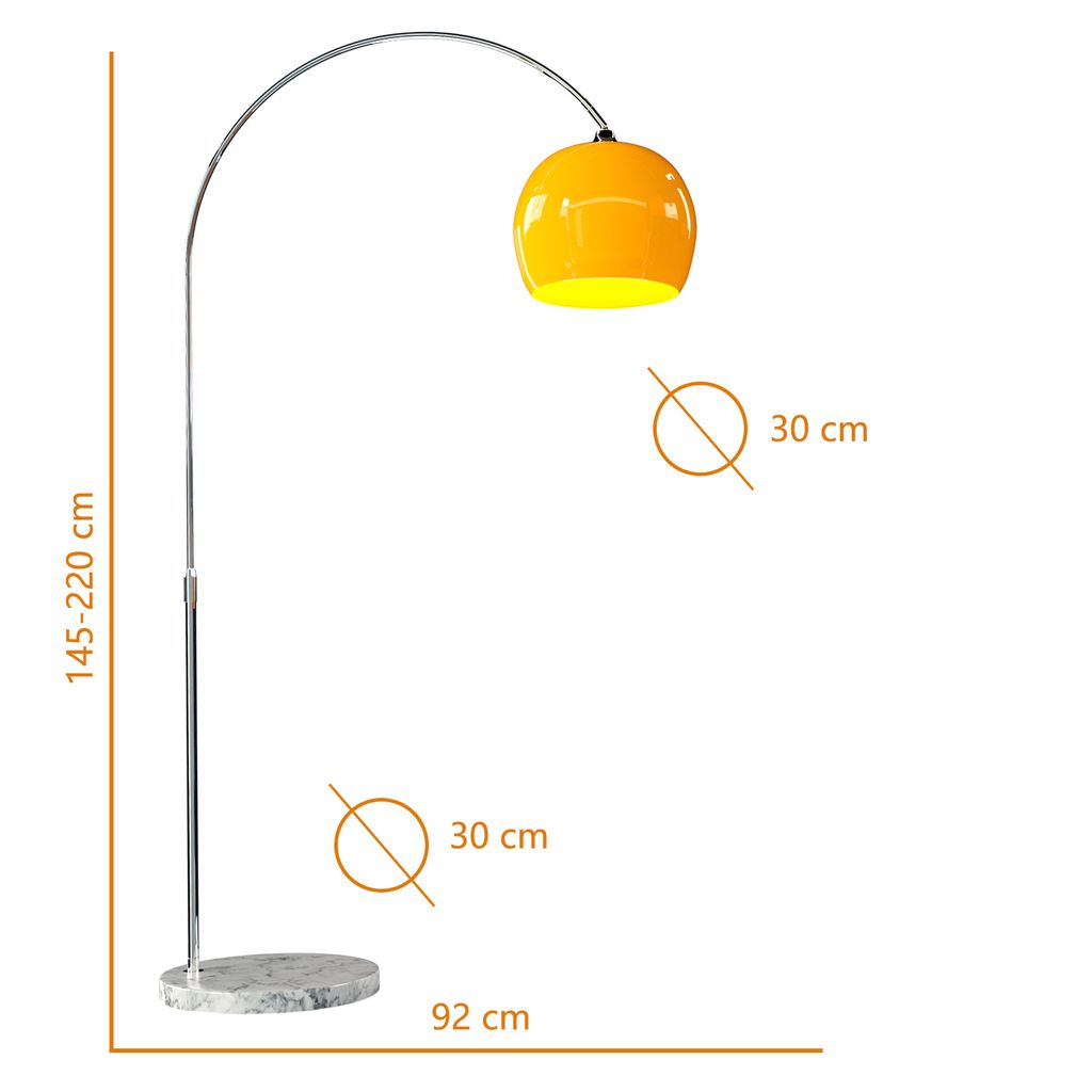 Steinhauer LIGHTING LED Bogenlampe, Bogenstehlampe Stehlampe Standleuchte Leselampe Wohnzimmerlampe H 210 S055u02u
