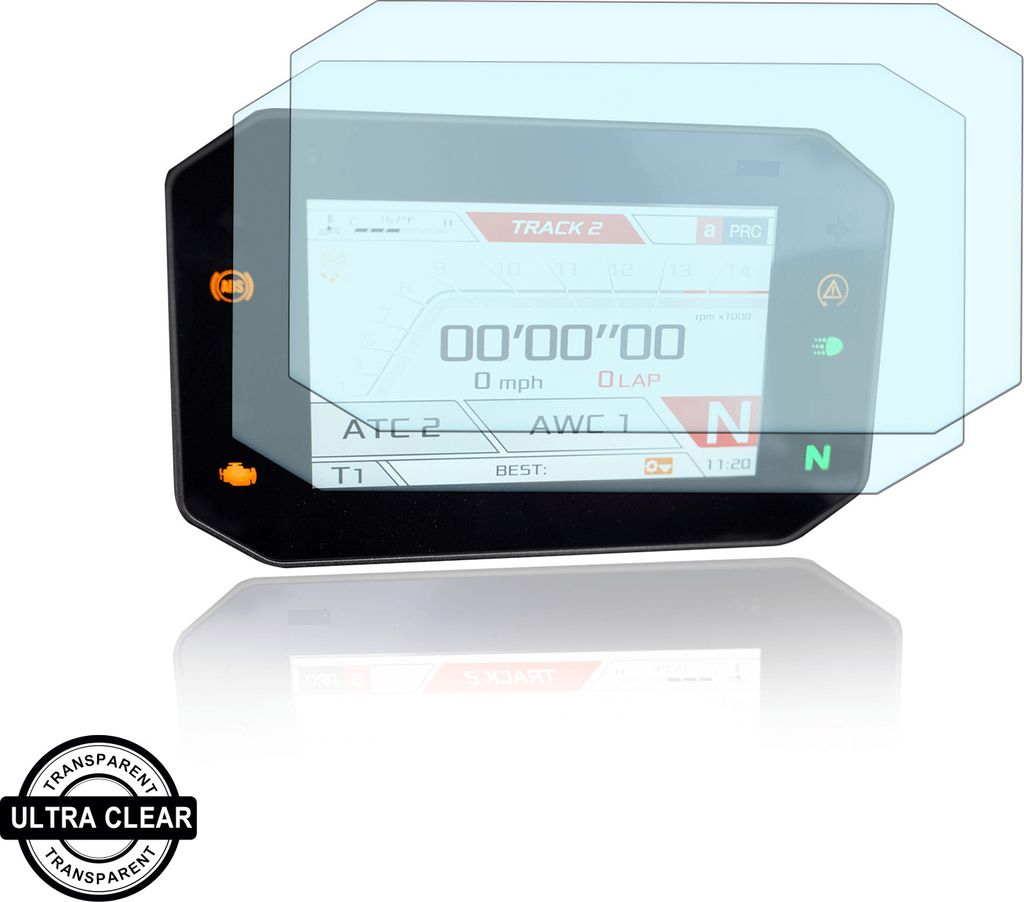 Tachoschutzfolie Displayschutzfolie passend fürMoto Guzzi Stelvio 2024+ 2x Ultra Clear