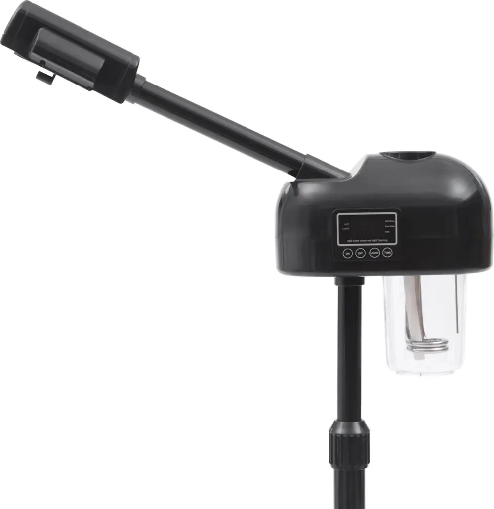 Nettoyage de Peau Profond : Vaporisateur 750W Noir avec Panneau LCD