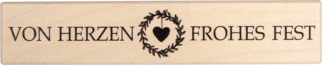 Butterer Stempel Von Herzen frohes Fest 2x10 cm ideal für Weihnachtskarten