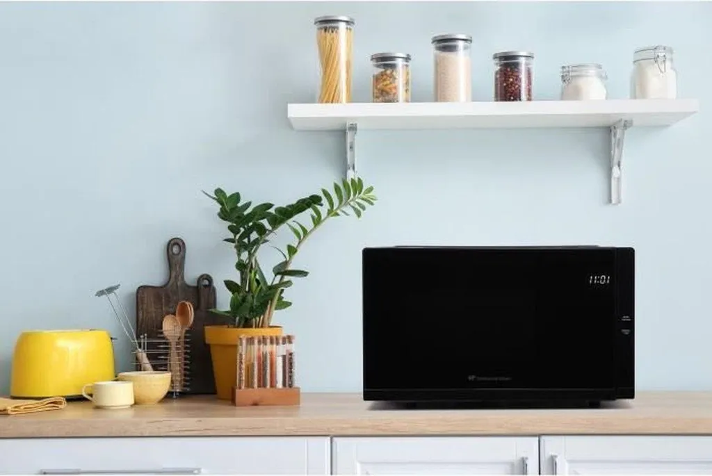 Micro-ondes Continental Edison CEMO23B Noir 23L 1280W Design Moderne - 4