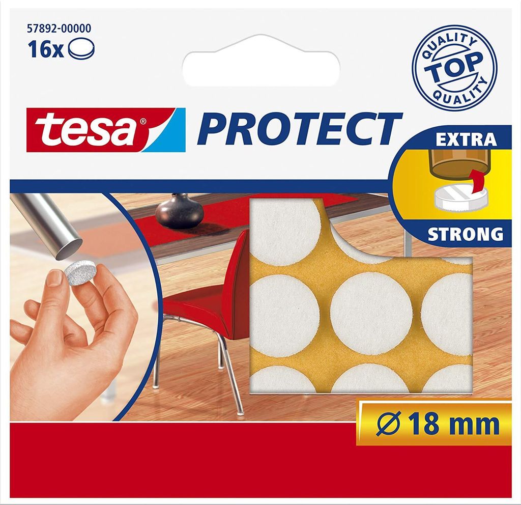 tesa Protect Filzgleiter rund 18mm weiß                Immagine del prodotto 