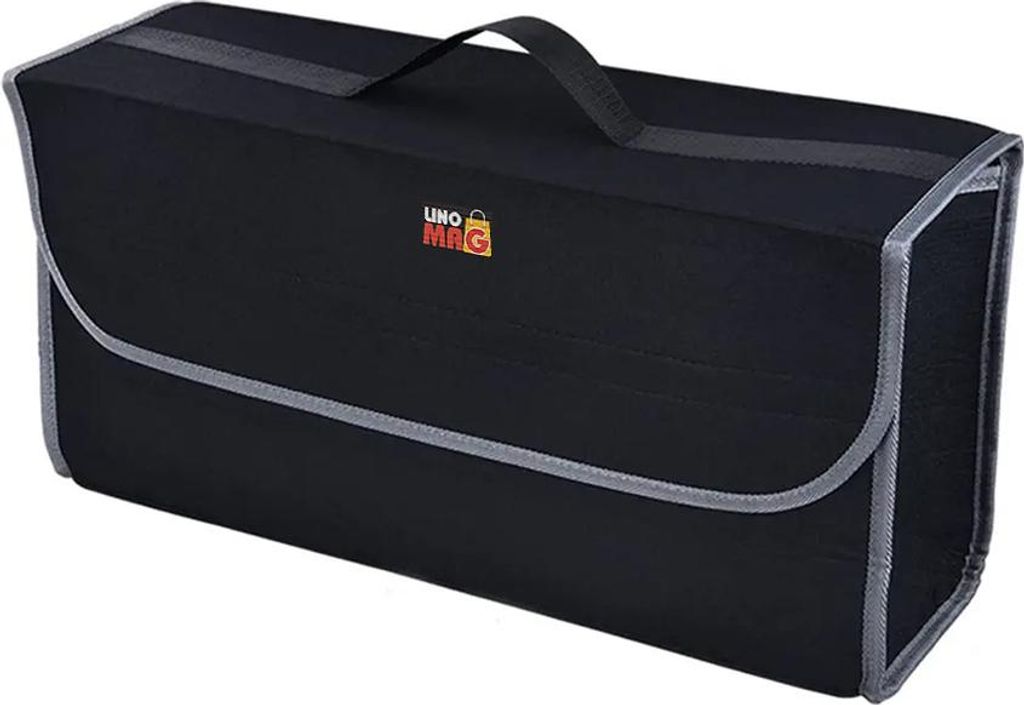 Linomag Kofferraum-Organizer, mit Klettverschluss, 50 x 24 x 17 cm, Schwarz
