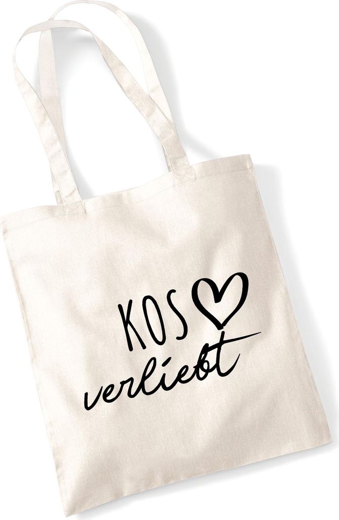 Huuraa Jutebeutel Kos verliebt 10 Liter Natural Baumwolle Tasche Geschenkidee