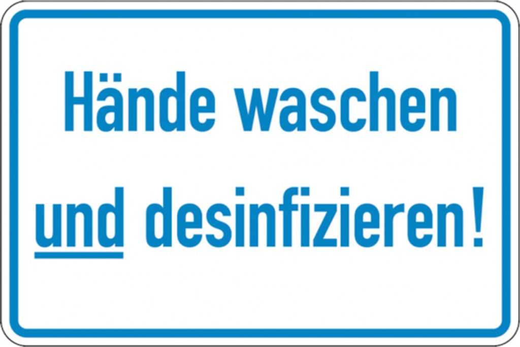 Dreifke Hinweisschild, Hände waschen und desinfizieren, 200 x 300 mm, PVC 1 ...
