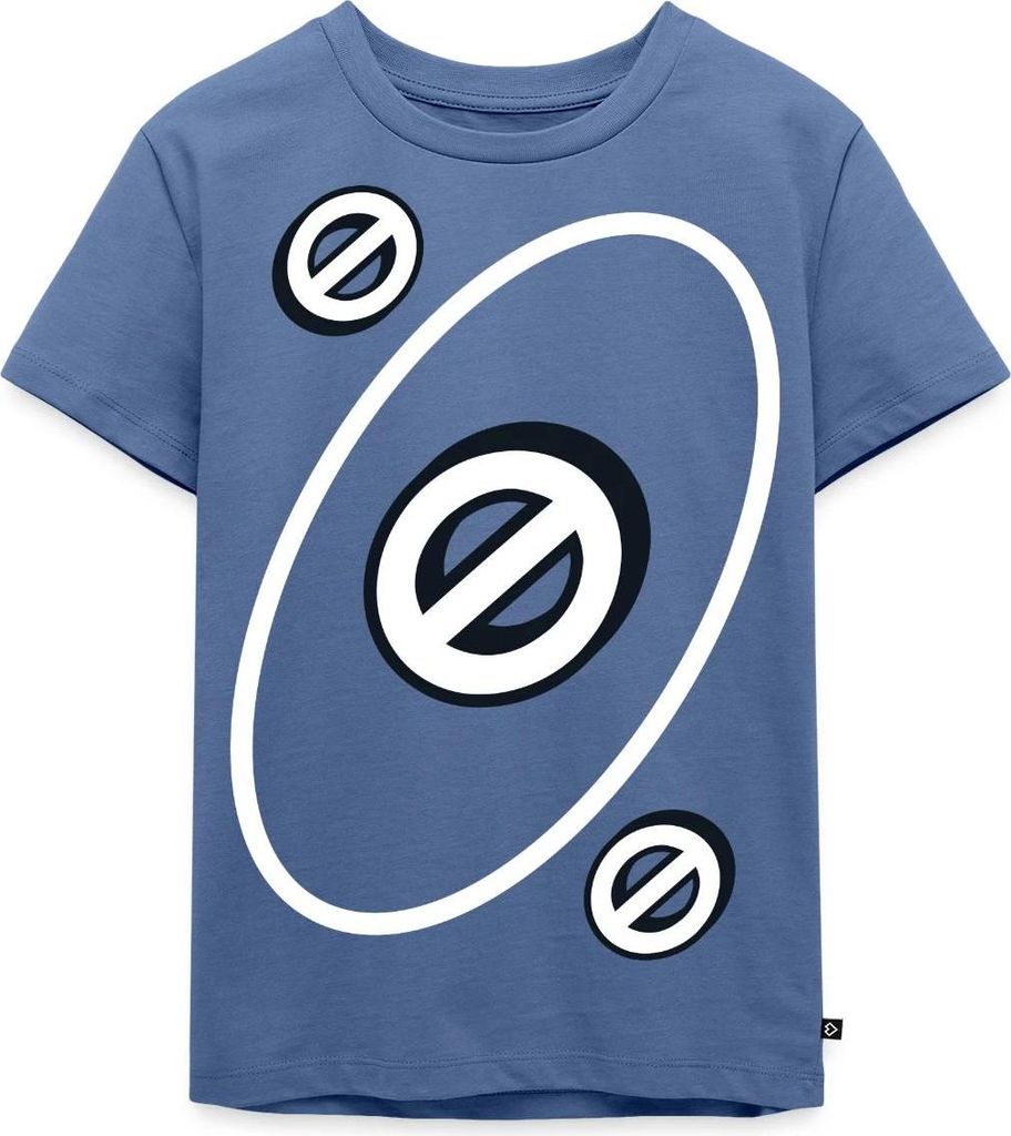 Spreadshirt UNO Karten Kostüm Aussetzen-Karte Karneval Kinder Premium T-Shirt, 122/128 (6 Jahre), Taubenblau