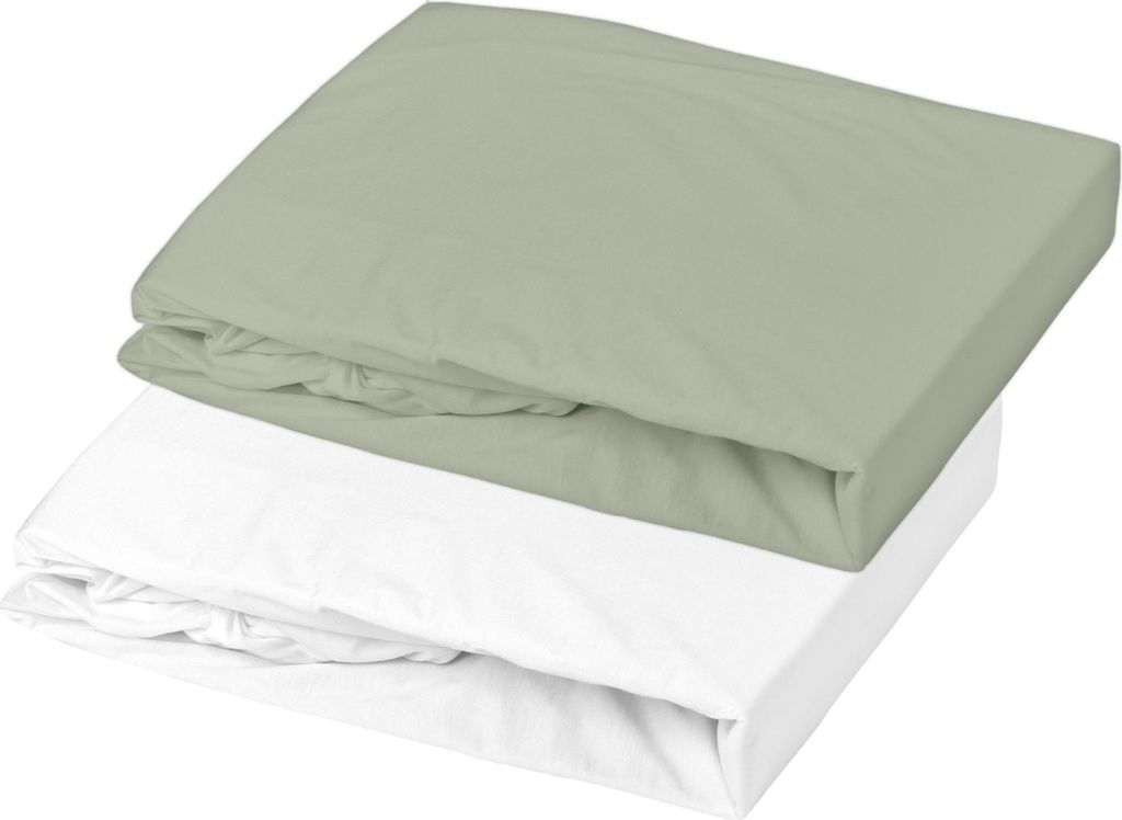Set aus wasserfester Unterlage und Spannbetttuch, Baby, aus Baumwolle