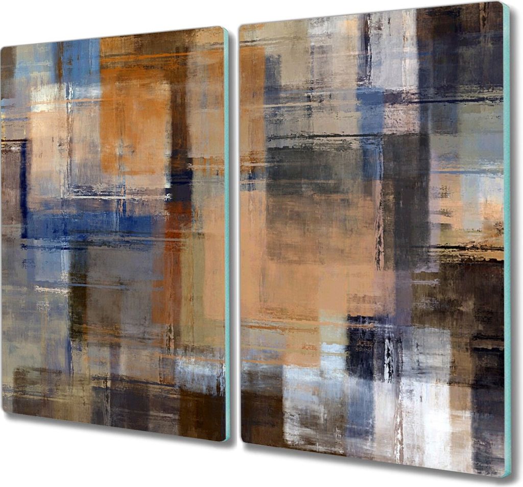 Coloray Hackbrett Herdabdeckplatte 2x30x52 cm Küchenbrett Kochplattenabdeckung Schneidebrett - Platz gemalt