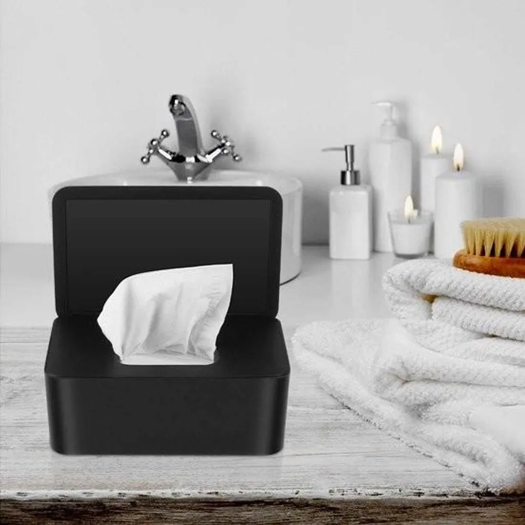 Distributeur de lingettes humides avec couvercle pour voiture et maison
