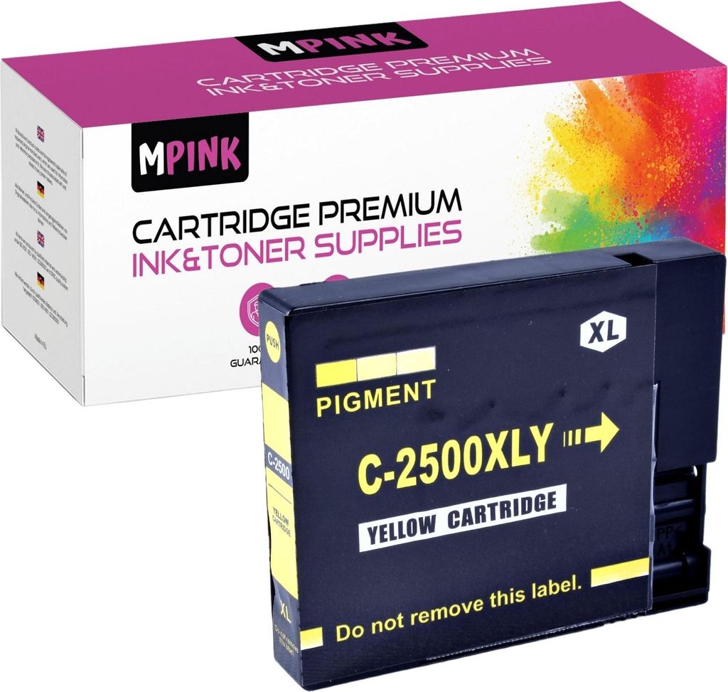 Druckerpatronen für Canon PGI-2500XLY Gelb iB4000 4100 Series MB5000 5100 5300 5400 Series