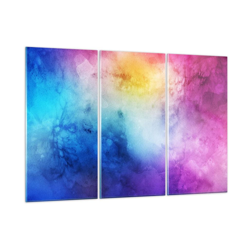 Bilder auf glas - Abstraktion modern - 105x70cm - Glasbilder - Wandbilder - Kunstdruck - zum Aufhängen bereit - Wanddekoration aus Glas - Glas Bil...