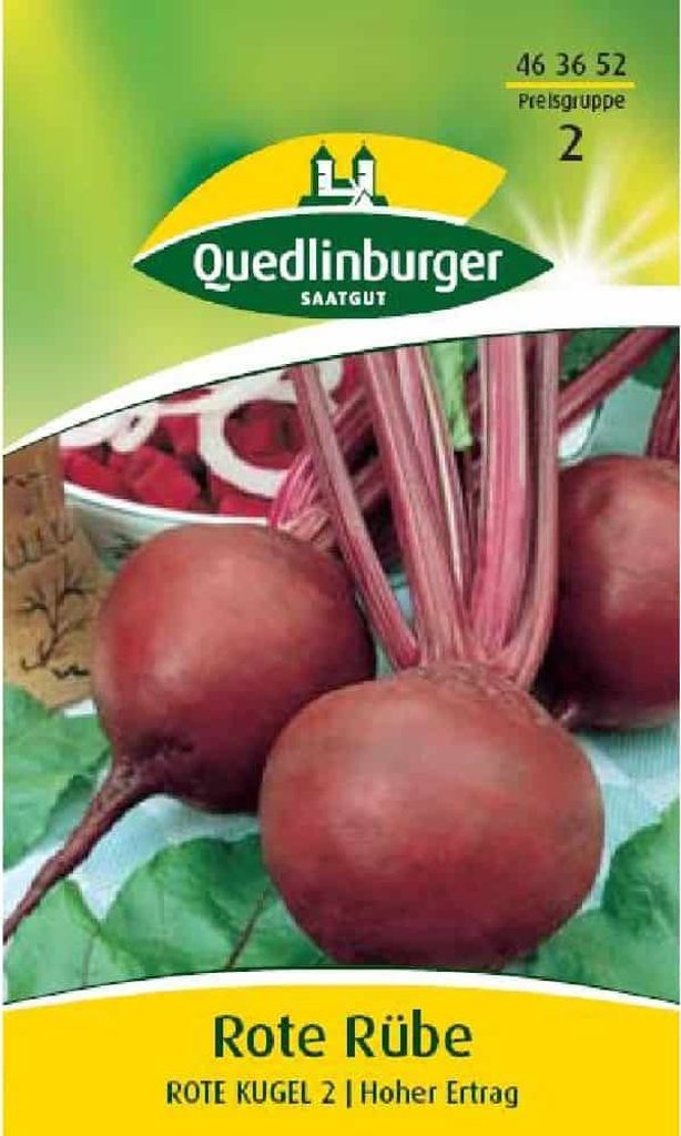 Quedlinburger Saatgut - Rote Rübe Rote Kugel 2 - Samen - Produktbild 