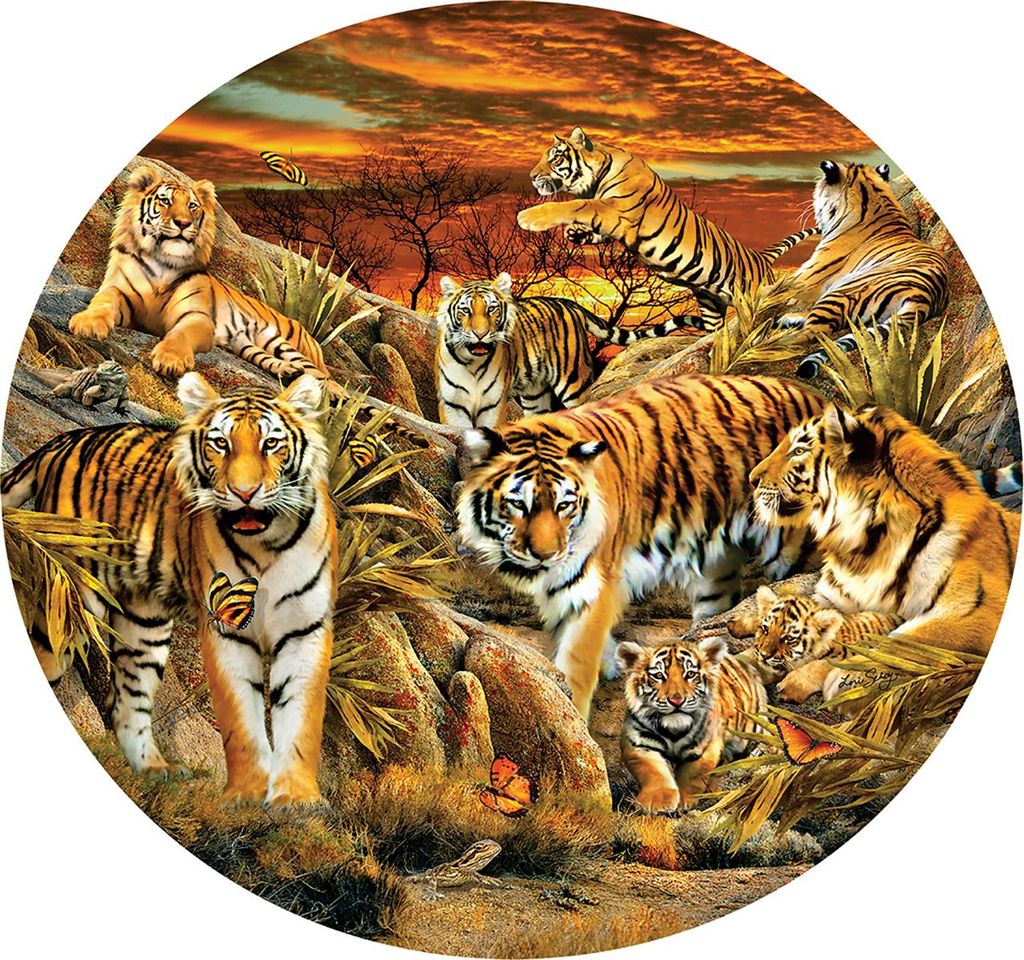 SunsOut Puzzle XXL Teile - Lori Schory - Tigers Galore - 500 Teile