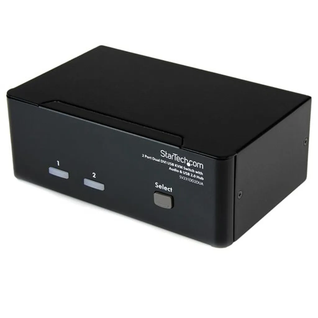 Partagez Ecran Clavier Souris entre 2 PC avec ce Switch KVM DVI et Audio