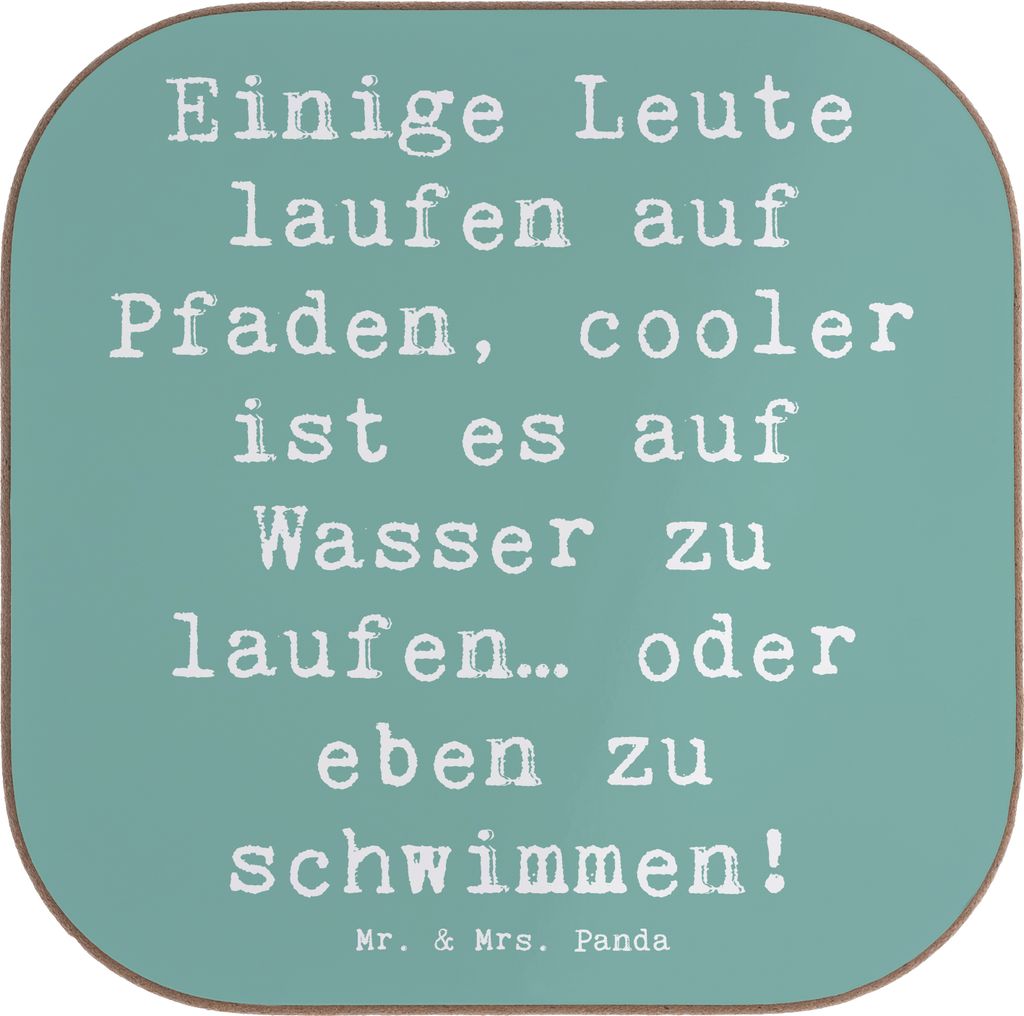 Mr. & Mrs. Panda Untersetzer für Gläser Spruch Schwimmen Produktbild 