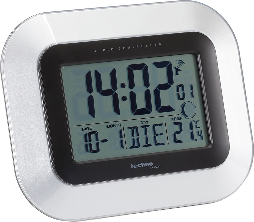 Technoline WS 8005, Digitálny budík, Čierna, Strieborná, Obrázok produktu 