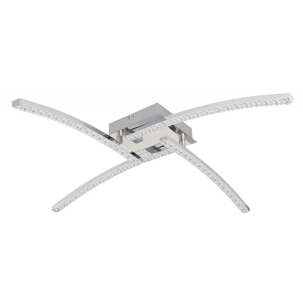 Plafonnier LED Chrome Globo, Solution Éclairage Compact pour Petit Espace