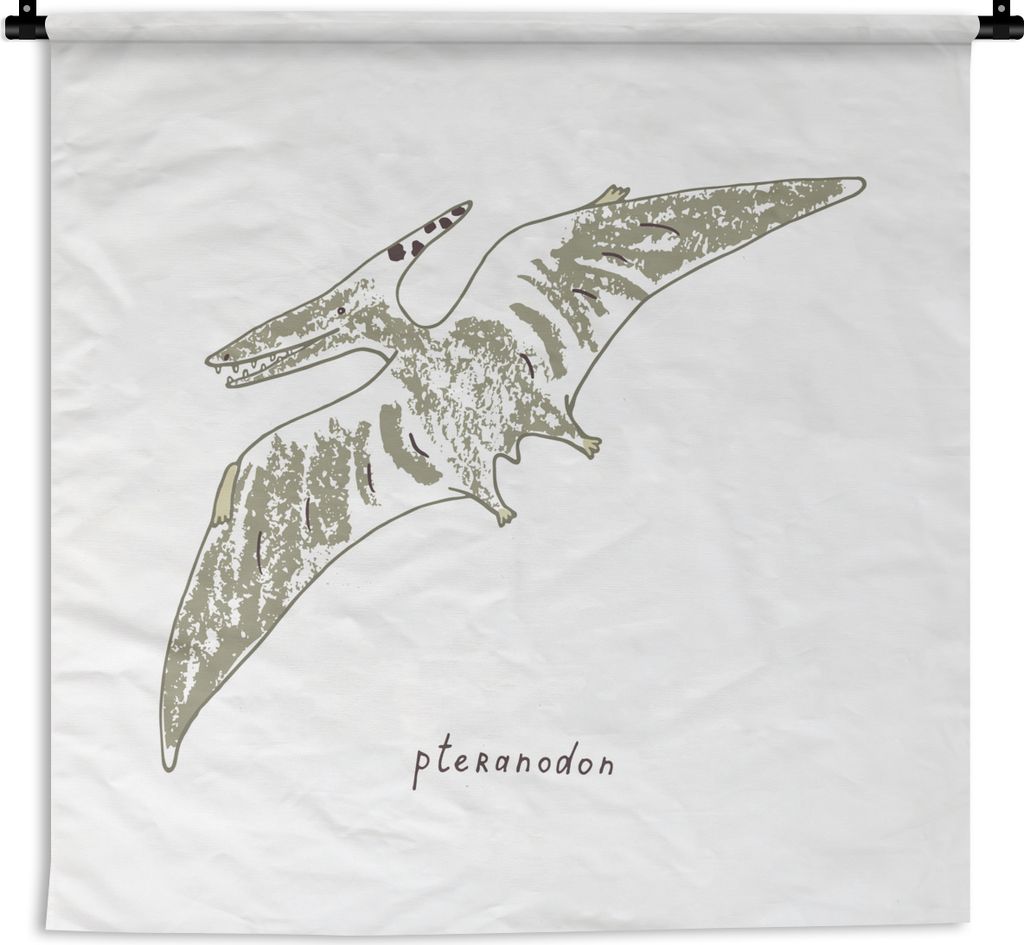 MuchoWow Wandteppich Wandbehang Kinderzimmer - Pteranodon - Dinosaurier - Jungen - Mädchen - Kinder - Kinder 150x150 cm Tapisserie Dekoration Wa...