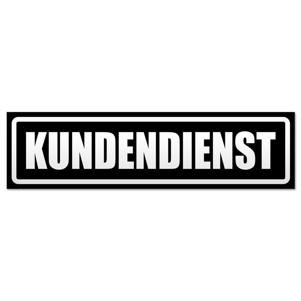 Kundendienst invertiert Magnetschild Schild magnetisch