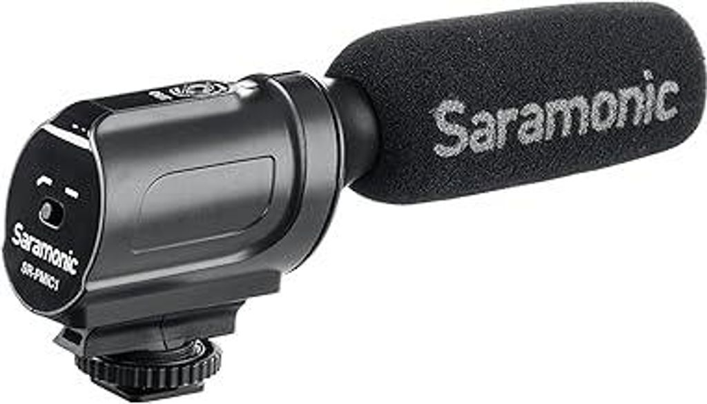 Sarmonic Video Microphone, SR-PMIC1 Shotgun Mic mit 3.5mm Klinke, Super-Cardioid Unidirectional Condenser Mic für Nikon Canon Sony Kamera Camcorde...