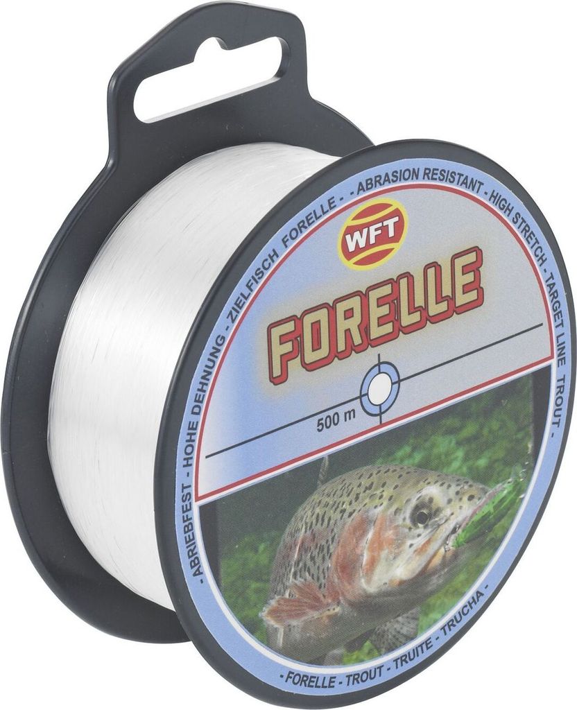 WFT Zielfisch Forelle 500m clear - Forellenschnur, Durchmesser/Tragkraft:0.18mm / 2.9kg Tragkraft