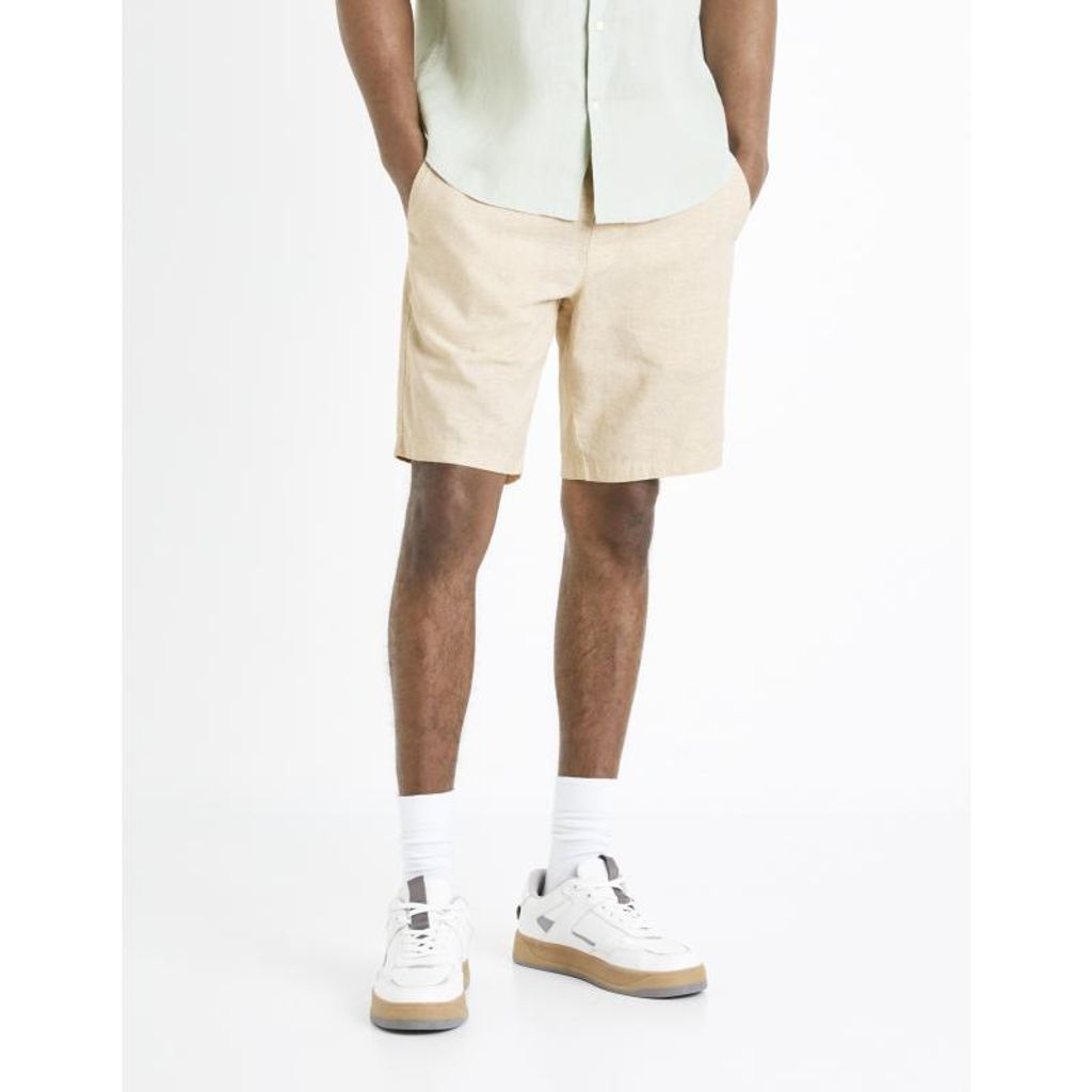Beige Herren Leinen-Shorts Celio Dolincobm 1124427__50 Produktbild 