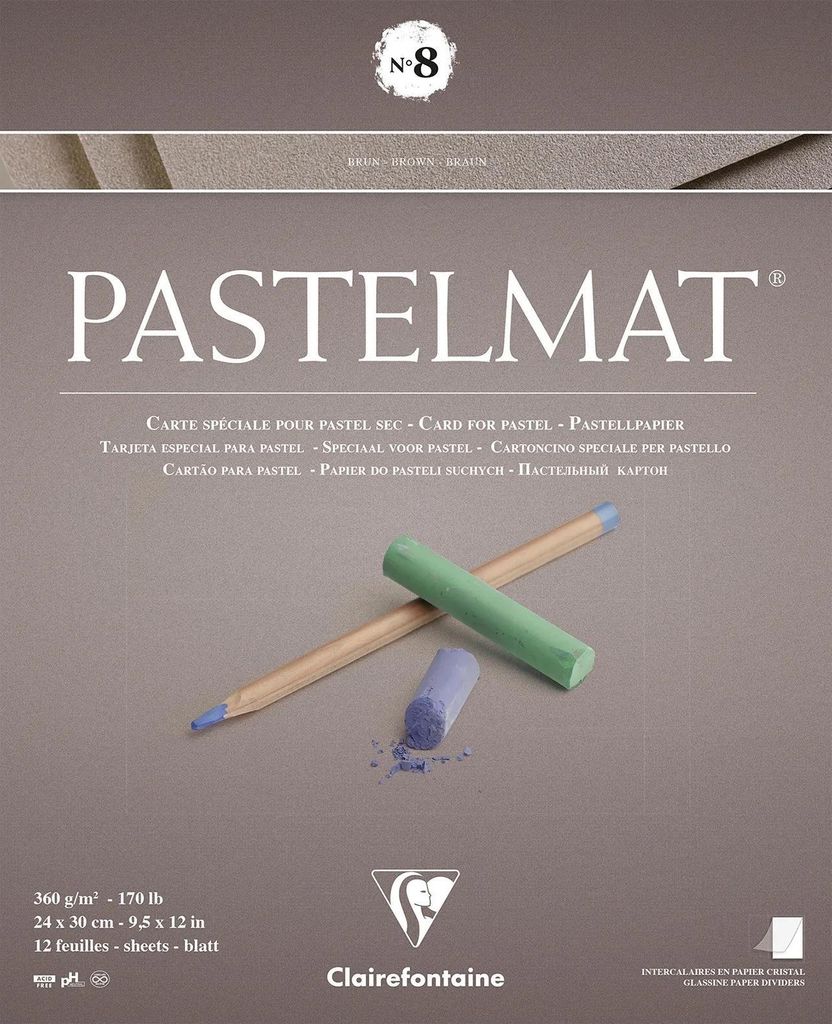 Clairefontaine Pastelmat Nr.8 24x30 12 Bl 360 g 96014C