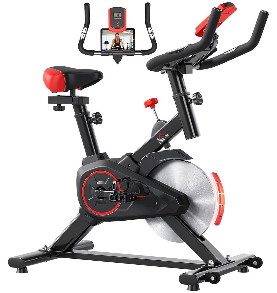 HOMCOM Indoor Cycling Bike Trainer Home Gym Fahrradtrainer Produktbild 