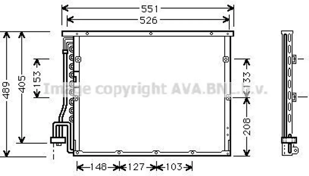Condenseur de climatisation PRASCO BW5148 pour Série 3 E36 et Z3 E36