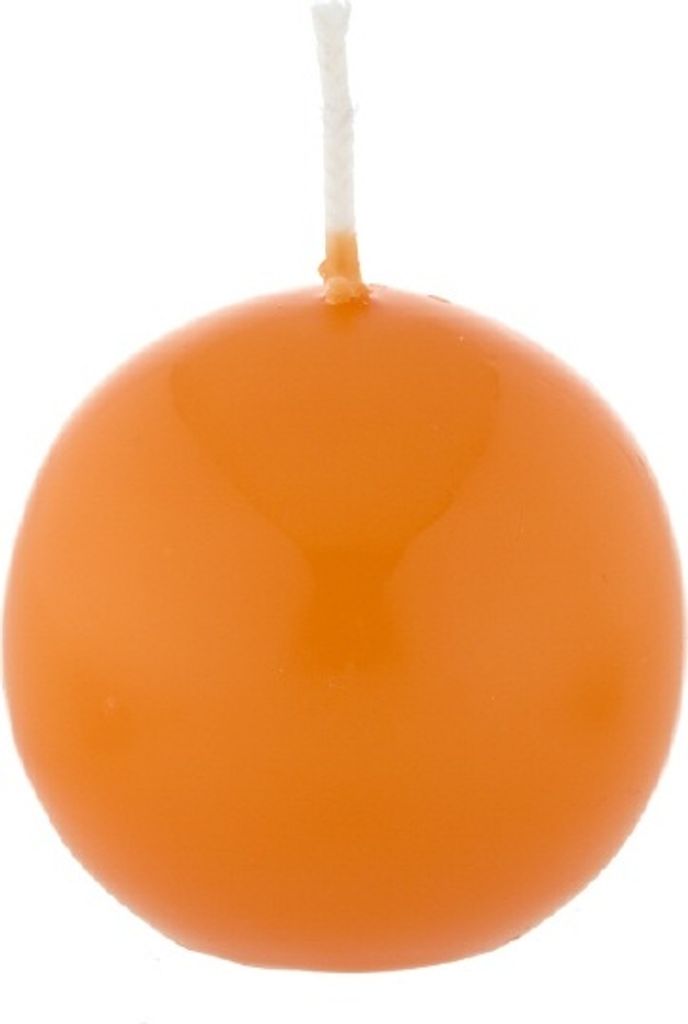 Kugelkerzen Mandarin Orange, Ø 120 mm, 4 Stück, dt. Kerzen in RAL Kerzenqualität, Kein rußen und tropfen
