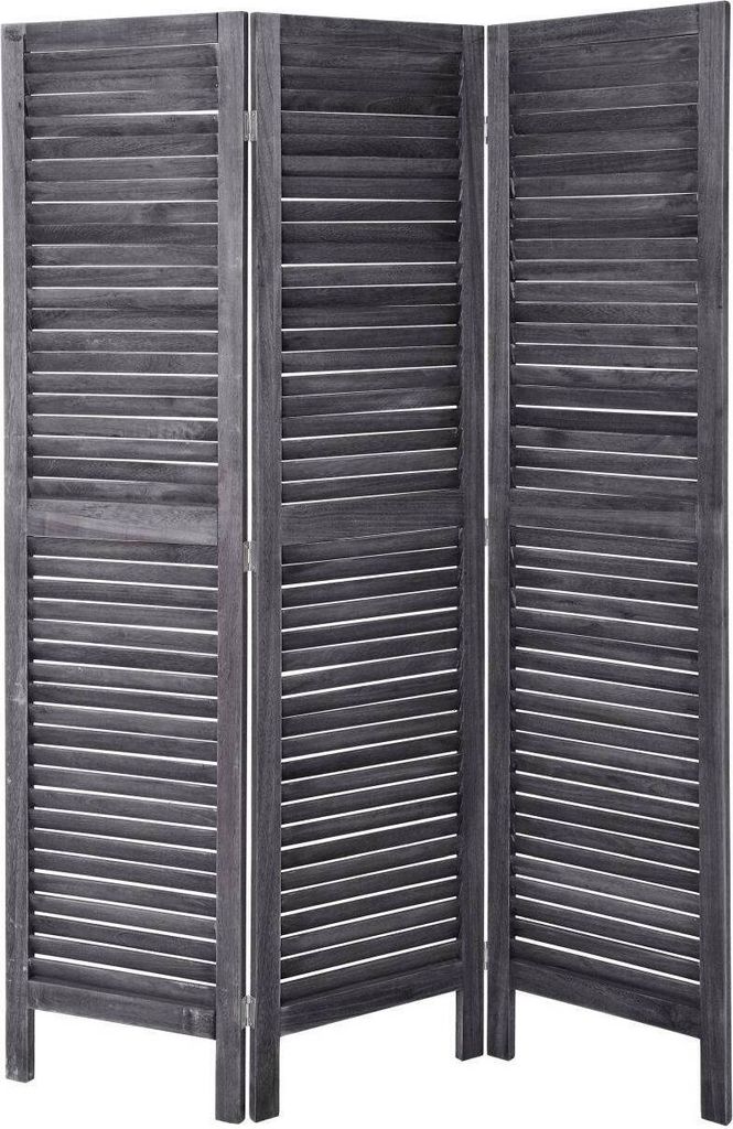 Atmosphera Créateur d'intérieur Paravent Holz dunkelgrau 170 cm x 120 cm x 2 cm