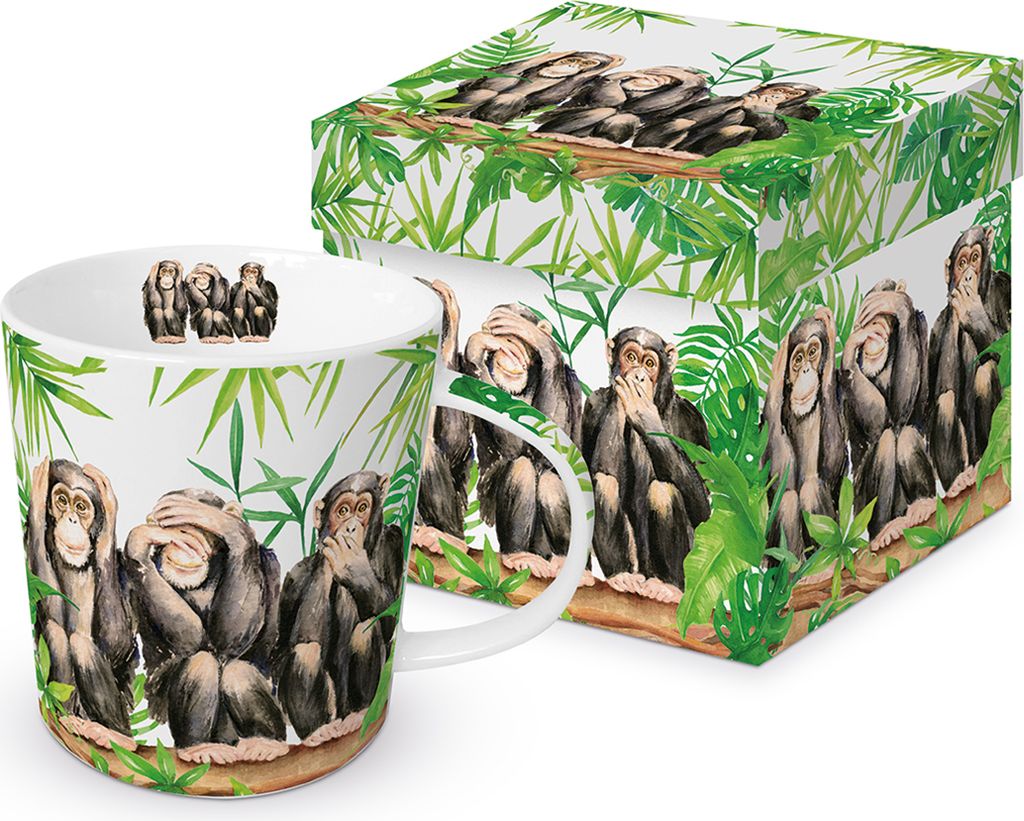 PPD Trend Mug Three Apes, in Geschenkbox, Tasse, Teetasse, Produktbild 