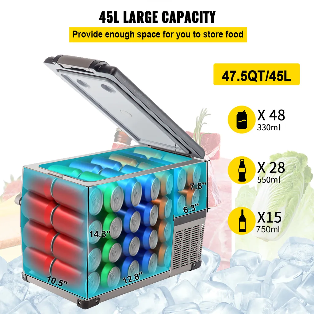 Glacière portable 35L VEVOR - Refroidissement rapide compresseur -20°C