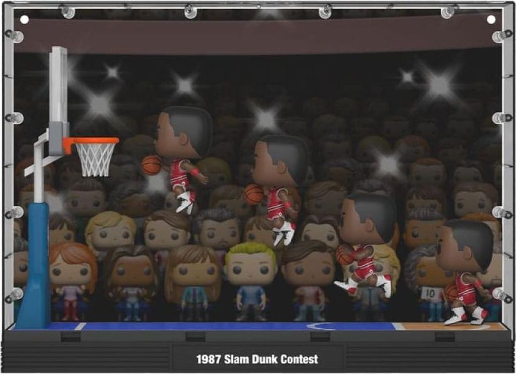 FUNKO POP! Vinyl Figur Moments Deluxe Basketball NBA Chicago Bulls Michael Jordan 1987 Dunk Contest 209