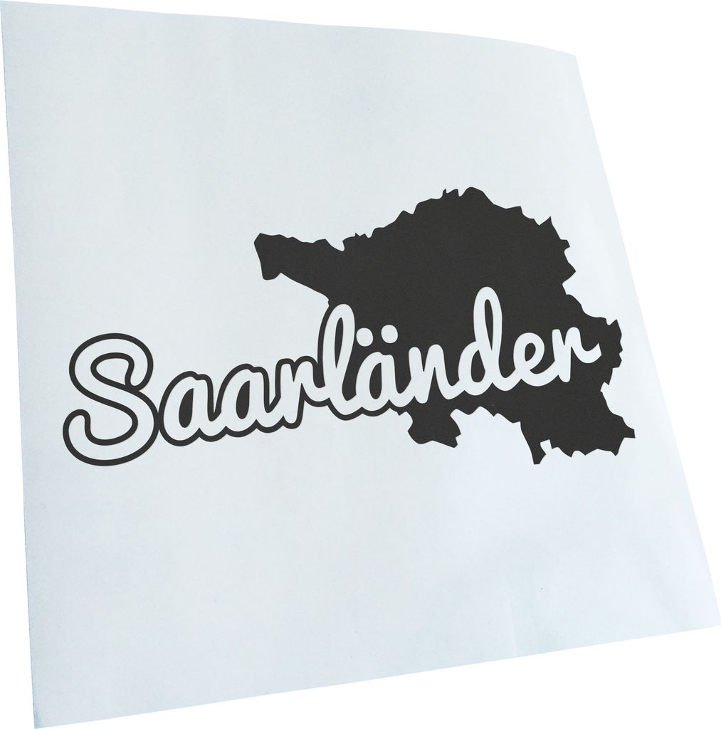 Kiwistar - Autoaufkleber - Saarländer Saarland Herkunft - Grau - 20x10cm - Aufkleber für Auto, Laptop, Fahrrad, LKW, Motorrad mehrfarbig JDM Deca...