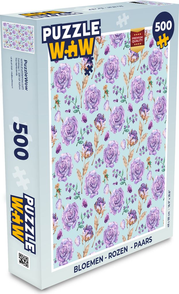 MuchoWow Puzzle 500 Teile Blumen - Rosen - Lila - Denken - Spiel - Toy