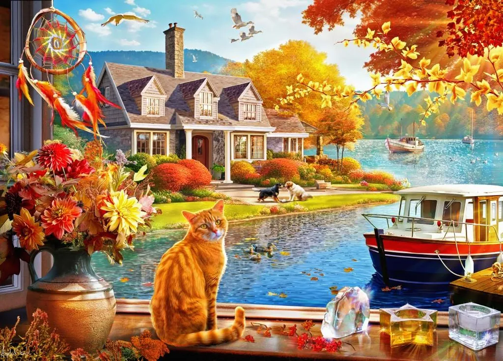 Puzzle Bluebird Automne Crisp Fall View 500 pièces - Paysage de Saison
