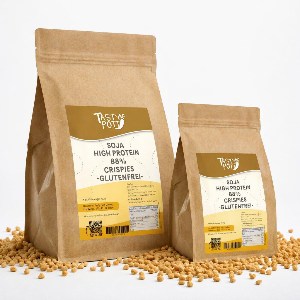 Tasty Pott High Protein Soja Crispies 88% Eiweiß - im Produktbild 