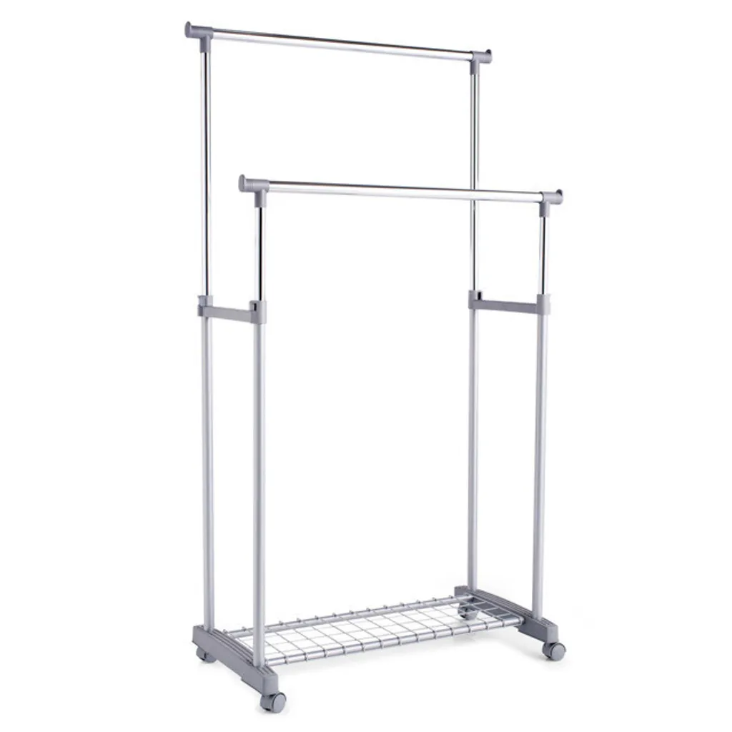 Présentoir double smartphone Zeller gris et argent 84x43x170 cm pro