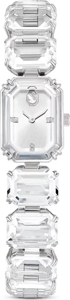 Montre Millenia Swarovski en Acier Inoxydable et Grands Cristaux Blancs