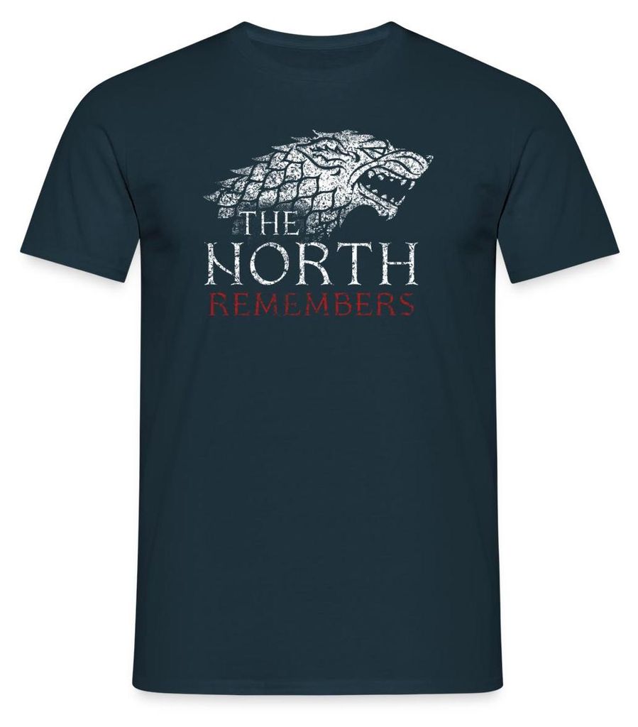 Spreadshirt Game Of Thrones The North Remembers Männer T-Shirt, M, Navy