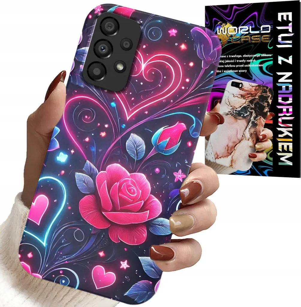 Custodia Samsung Galaxy A23 5G Rosa con Cuore e Vetro Temperato Omaggio