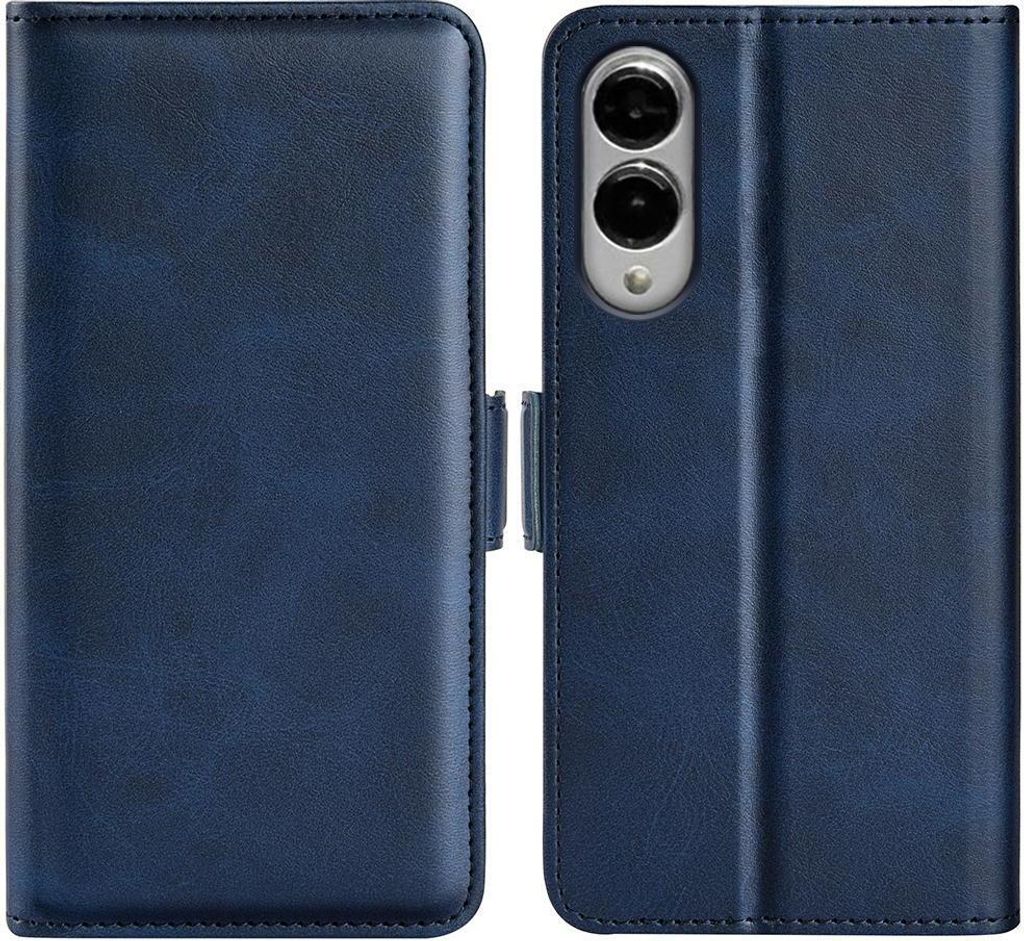 Mobigear Slim Magnet Samsung Galaxy S25 Edge Hülle Klapphülle Geldbörse - Dunkelblau