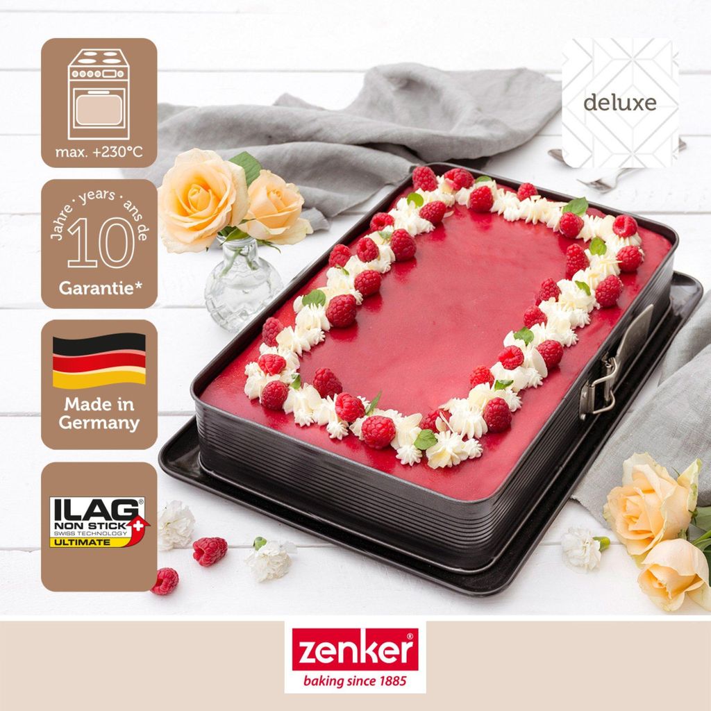 Zenker Rechteck-Springform DELUXE, eckige Premium-Backform
